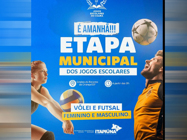 Da torcida animada aos atletas determinados, vem aí a Etapa Municipal dos Jogos Escolares.